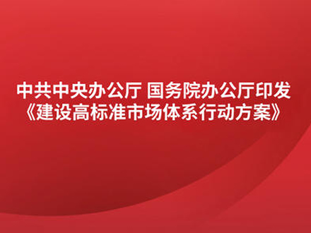 中辦國辦印發(fā)《建設高標準市場體系行動方案》 涉及藥品專利保護、醫(yī)藥招采等內(nèi)容